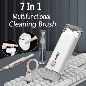 7in1 Keyboard Cleaning Kit | 7-in-1 Keyboard Cleaner Brush Kit – Multi-Function Earphone Cleaning Pen & Keycap Puller Tool Set